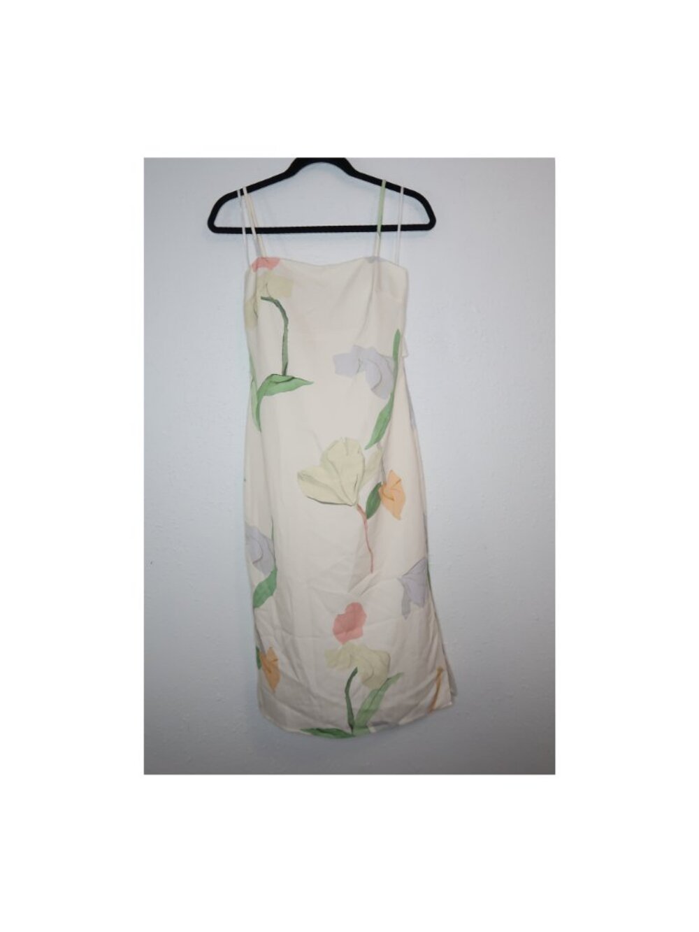 Love Bonito Camisole Cream Floral Mid Length Dress